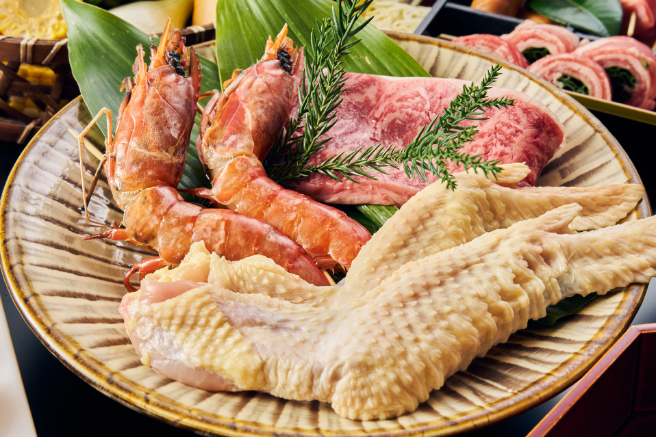 味彩牛・天草大王・有頭海老のBBQ