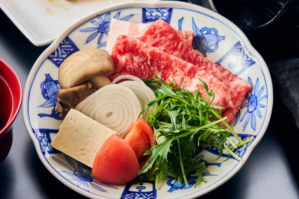 味彩牛と火の元豚 熊本トマトの出汁しゃぶしゃぶ